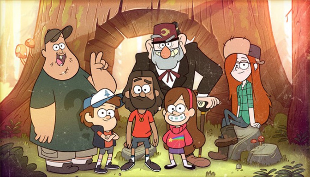 Cartoon characters Gravity Falls